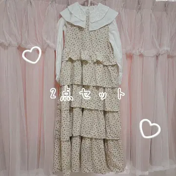 merry jenny petit flower 티어드 점프 스커트 덤 포함