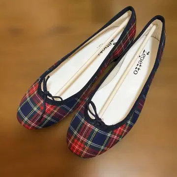 Repetto 체크 무늬 발레 슈즈 37