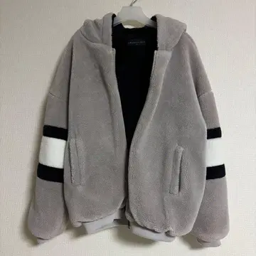 보아 자켓 후드 부착 그레이