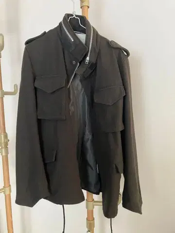 NANO UNIVERSE 체스터 코트 다크 그레이