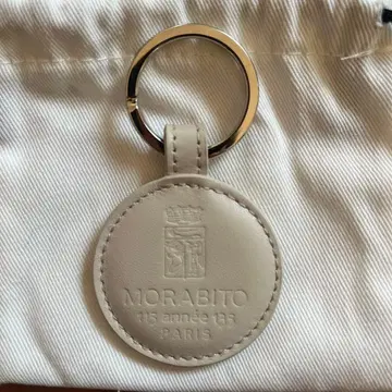 MORABITO 가죽 키링 베이지 화이트 현행 모델