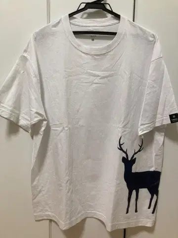 TNOC 화이트 T셔츠 L 사슴 프린트
