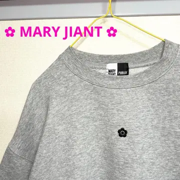 마리콴트 오버 사이즈 맨투맨 그레이 마리쿠와 속기모