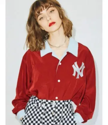 쥬에티 뉴욕 양키스 오버 셔츠 레드 빨간색