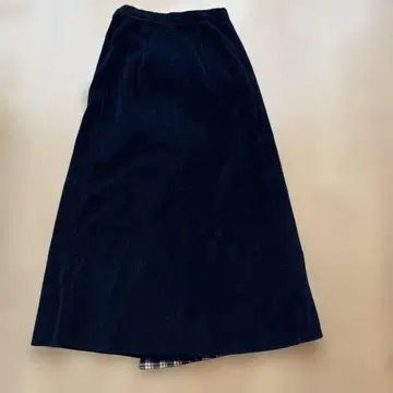 블랙 코듀로이 랩스커트