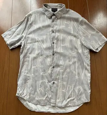 엠포리오 아르마니 반팔 셔츠 그레이 로고