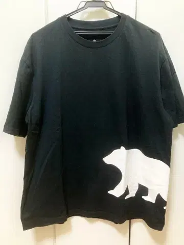 TNOC 블랙 T셔츠 M 사이즈 곰 디자인