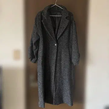 세일 헤링본 무늬 롱 코트 M 사이즈