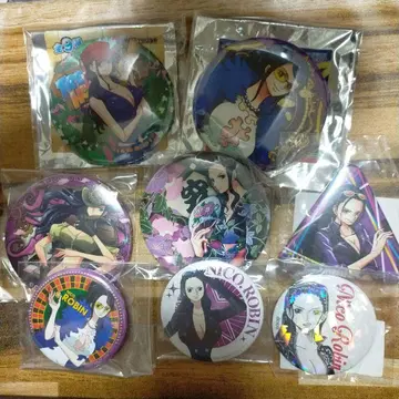 원피스 로빈 캔뱃지 세트 레어