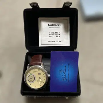 Gallucci 자동 와인딩 손목시계 브라운 가죽