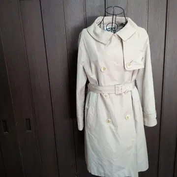 49Av 준코, 시마다, 작은 도트 베이지 라이너 포함 트렌치코트