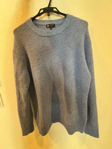 MICHEL KLEIN 리브 편직 스웨터 사이즈 51 라이트 블루