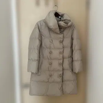 BEAMS 베이지 다운 자켓 후드 부착