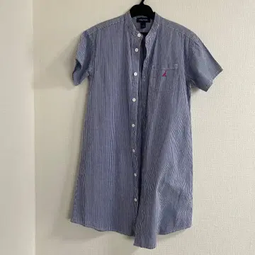 NAUTICA 스트라이프 반팔 셔츠 원피스 어린이