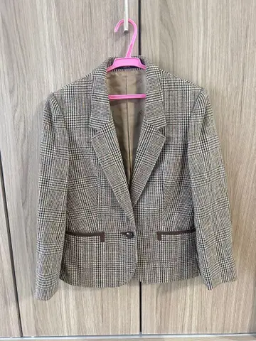 DAKS 체크 무늬 울 자켓 빈티지