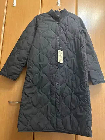 무인양품 여성 퀼팅 코트 여성 S 블랙