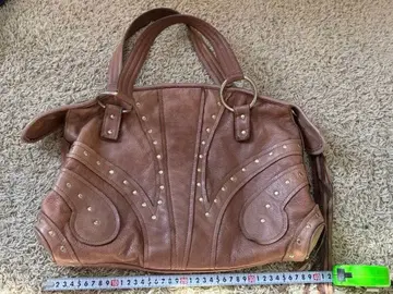 BULGA 스터드 장식 브라운 숄더백