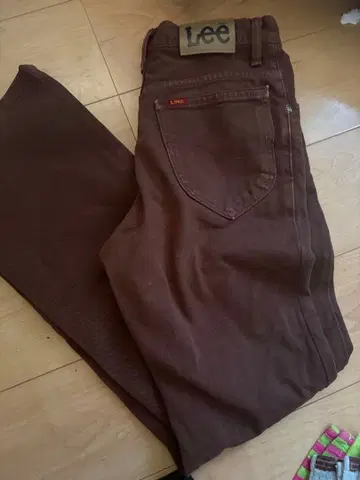 리 브라운 데님 팬츠