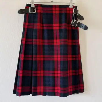 오닐 오브 더블린 빨간색 체크 랩 스커트