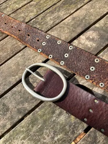 J.Crew 스터드 가죽 벨트 Made in England