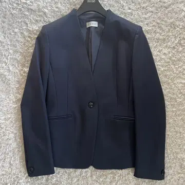 [ PLST ] 웜 리저브 컬러리스 자켓 네이비 M 사이즈