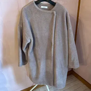 야마다야 FENNEL 보아 롱 코트 다크 베이지 계열 브라운