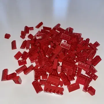 LEGO 빨간색 블록 부품 세트 지붕 부품