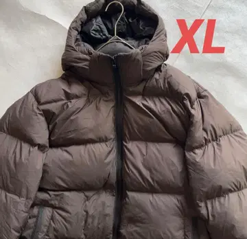 유니클로 파우더 소프트 다운 자켓 다크 브라운 XL