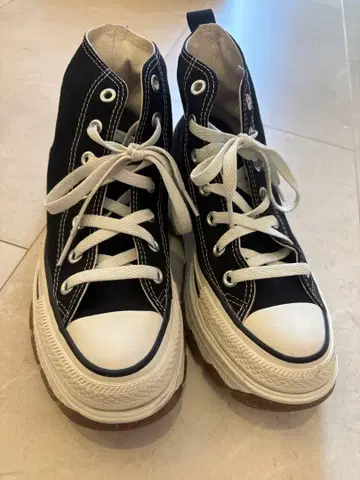 ALL STAR 블랙 하이컷 스니커즈