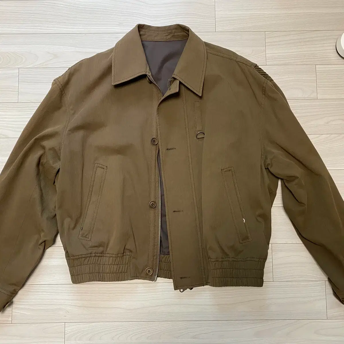 COOR | 쿠어 Coor Waxed Cotton Washed Deck Bomber (Dark Gray-Green