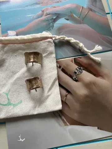 pluie  헤어 귀걸이 2개 세트