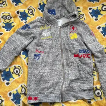 birdog ROYAL FLASH 자수 지퍼 후드티 그레이