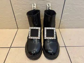 Rady 크리스탈 스퀘어 비쥬 에나멜 숏부츠 22.5 블랙