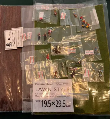 디오라마용 미니어처 인형, 잔디밭 목재풍 리메이크 시트