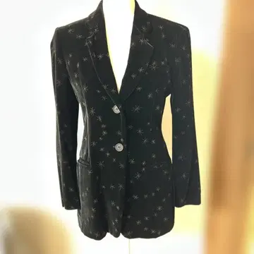 아르마니 별 패턴 벨벳 테일러드 자켓