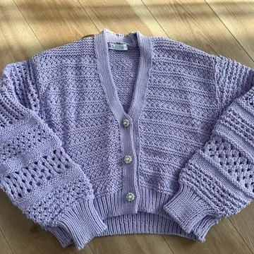 ZARA 라벤더 가디건 긴팔