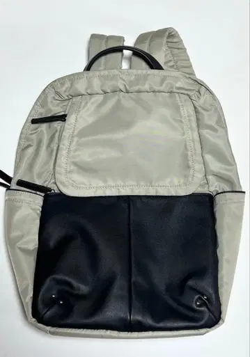 이삭 나일론 x 가죽 콤비 백팩