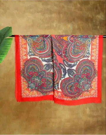 새상품급 KCS KASHMIR 페이즐리 무늬 스톨