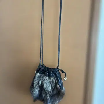 퍼와 가죽 복조리 백