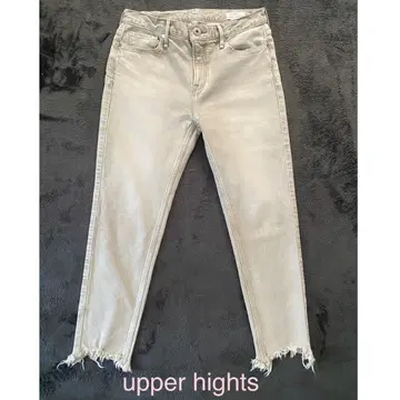 새상품급 upper heights 사이즈 26 그레이 데미지 청바지 데님
