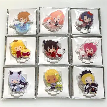 건담 SEED 산리오 미니 캐릭터 아크릴 스탠드 9종 세트