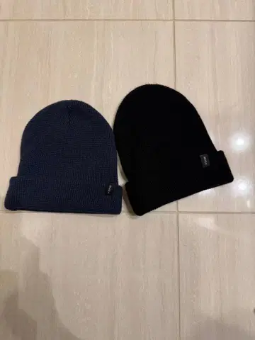 RVCA 루카 스테디셀러 니트캡 니트 모자 네이비 & 블랙 색상별 2세트