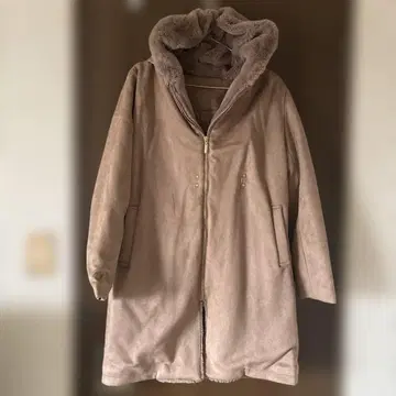 세일 베이지 폴리에스테르 무스탕 코트 L 사이즈