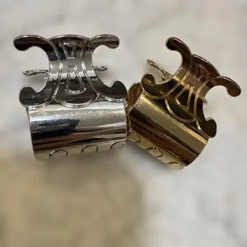 실버 골드 헤어 클립 2개 세트