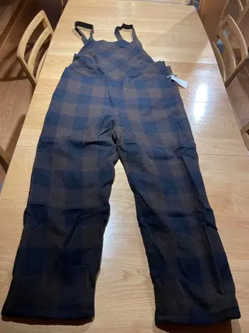 빅 사이즈 택 포함 SMITH'S 블랙 체크 오버롤