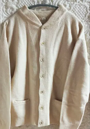 45r 울 융모 가디건 버튼, 포켓 부착