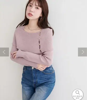 [ 새상품 ] natural couture 오프숄더 디자인 니트