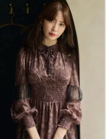 Herlipto Winter Floral Long-sleeve Dress