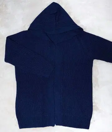 여성용 니트 후드티 네이비 L