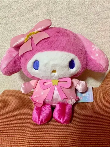 산리오 캐릭터즈 스노우 레인보우 인형 봉제 인형 마이멜로디